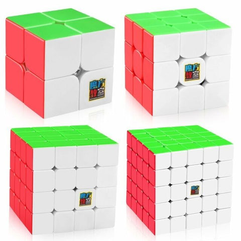 Qiyi Starter Cube Gift Pack: 2x2, 3x3, 4x4, 5x5, Stickerless