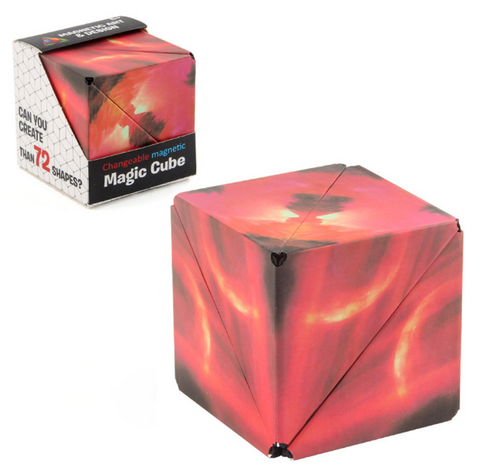Magnetic 3D folding changing shape cubes - Red