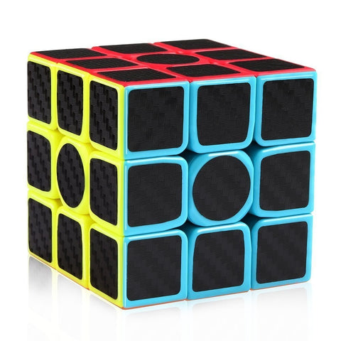 3x3x3 Bright with Black Carbon stickers