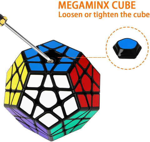 Qiyi Non Cube Shape Gift Pack Black: Pyraminx, Skewb, Megaminx, Ivy Cube