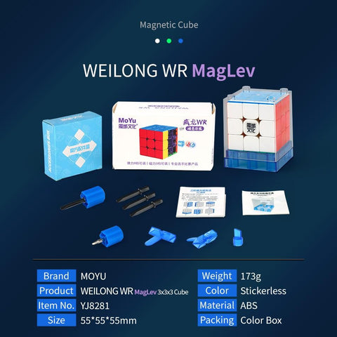 3x3x3 Moyu Weilong WR M Maglev Magnetic Stickerless