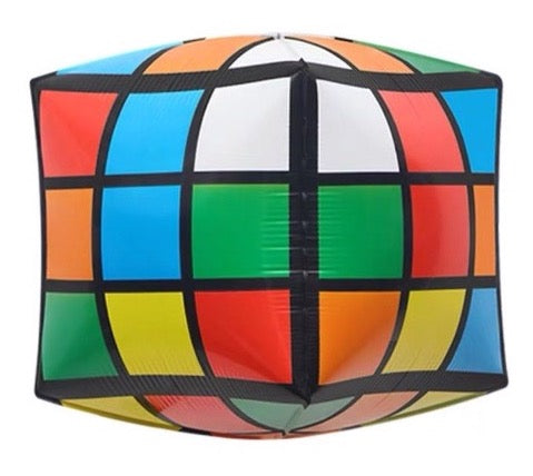 4D Foil Square Rubix Cube Balloon 50cm