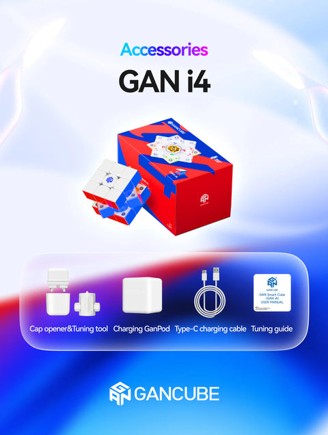 GAN i4 3x3 (MagLev, UV Coated) - Bluetooth Smart Cube