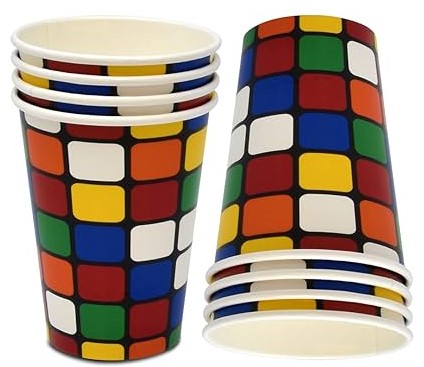 Party Paper Rubix Cube Cups x 10 per packet
