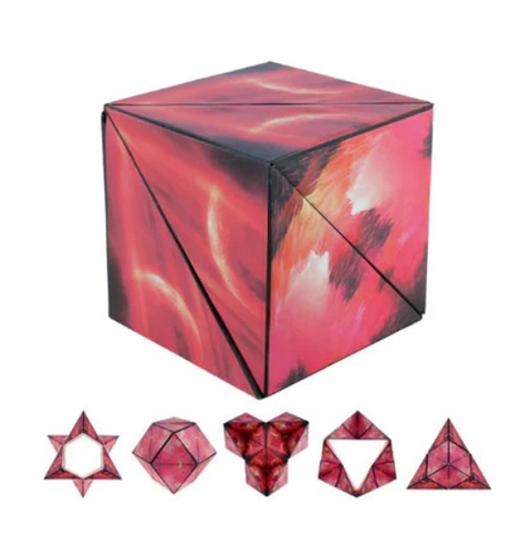 Magnetic 3D folding changing shape cubes - Red