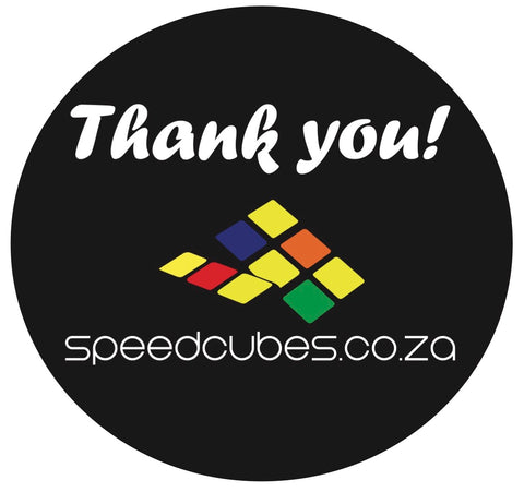 Speedcube happy birthday/thank you/good luck stickers