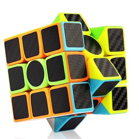 3x3x3 Bright with Black Carbon Stickers