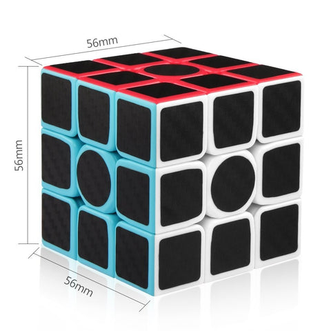 3x3x3 Bright with Black Carbon stickers