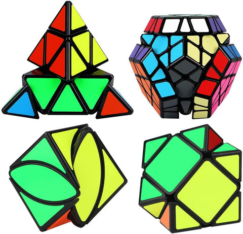 Qiyi Non Cube Shape Gift Pack Black: Pyraminx, Skewb, Megaminx, Ivy Cube
