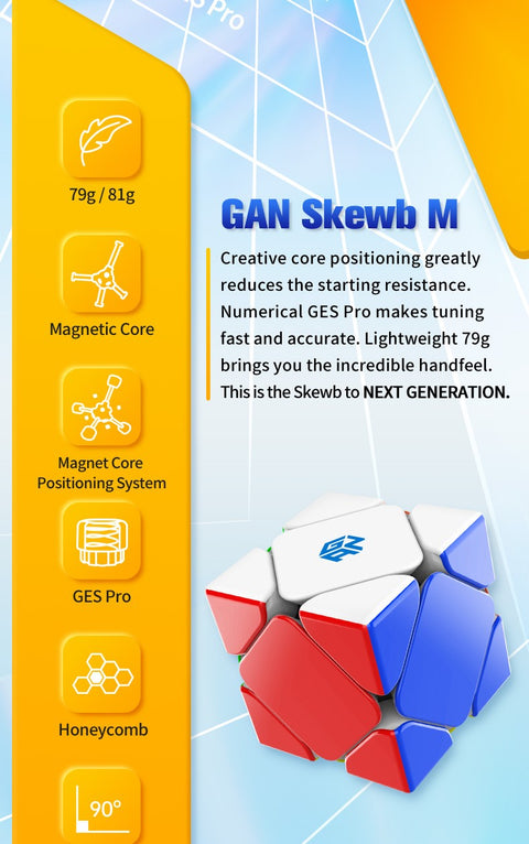GAN Skewb Magnetic STANDARD Stickerless