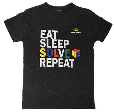 Tshirts Black EAT SLEEP SOLVE REPEAT
