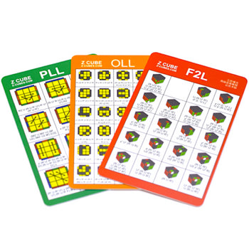 Z-Cube CFOP Cards Solutions F2L, PLL and OLL