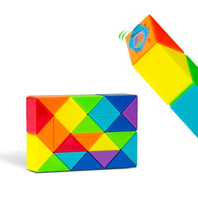 Twisted Ruler Snake Cube Multi Colour 24 blocks